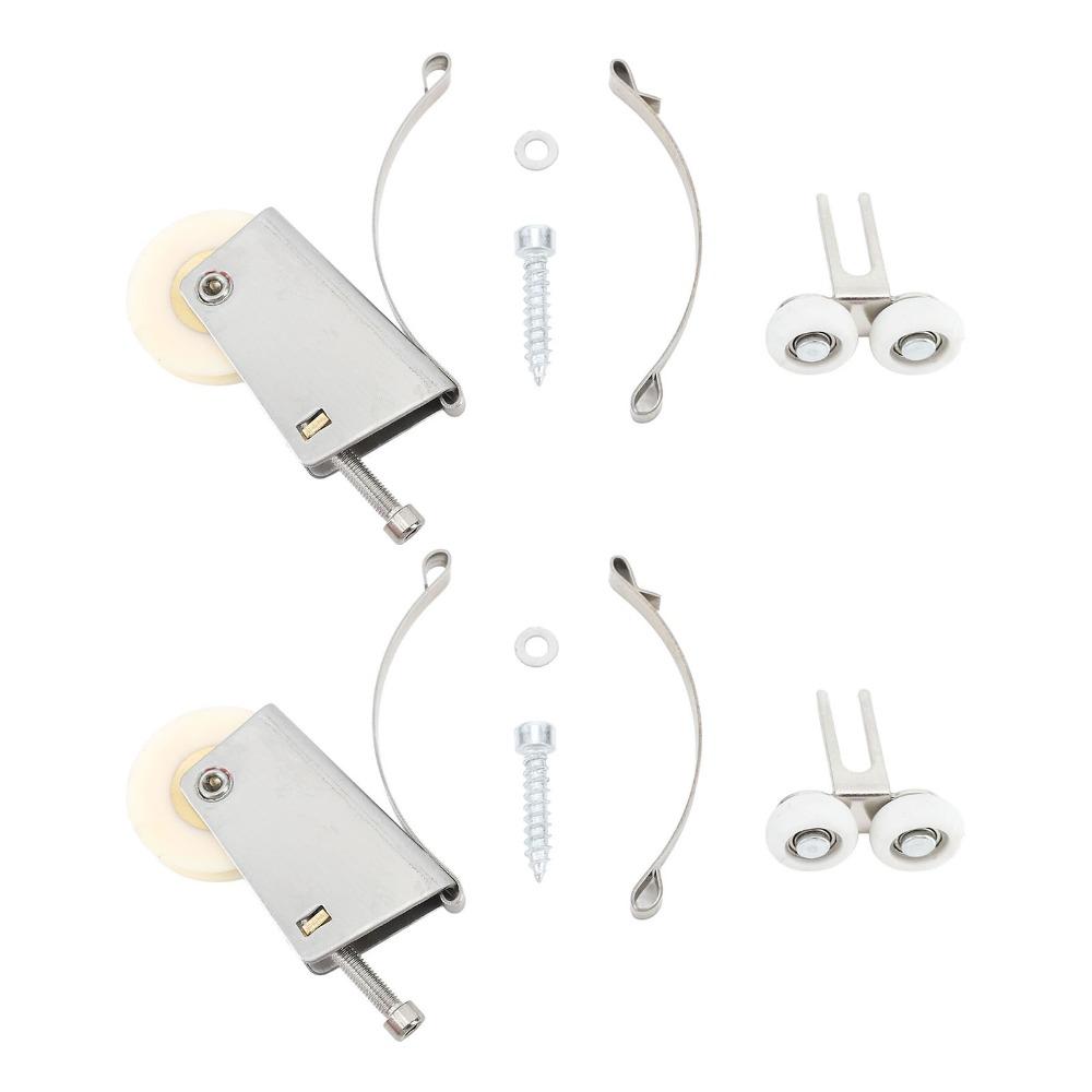 2PCS Precision Bearings Sliding Door Roller Concave Wheel Door Roller Assembly Closet