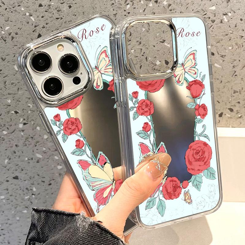 Чехлы для мобильных телефонов iPhone 11 13 XR 15 Pro Max 12 14 Pro Max Чехол iPhone 16 XS Max Зеркальный защитный чехол Зеркальный Изысканный мультяшный водонепроницаемый