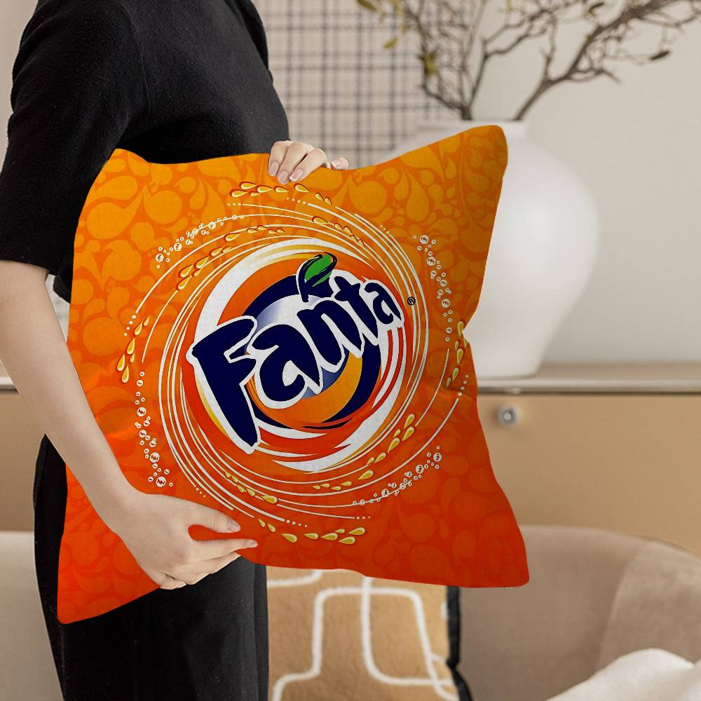 Смешная наволочка с логотипом F-Fanta, декоративная подушка для автомобиля, чехол для подушки на диван, в машину, рождественский подарок 40x40см 45x45см