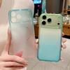 Постепенное изменение цвета Новый модель подходит для iPhone17Pro противоударный чехол для мобильного телефона Apple 13 большое кольцо для просмотра мягкий чехол защитный чехол 16