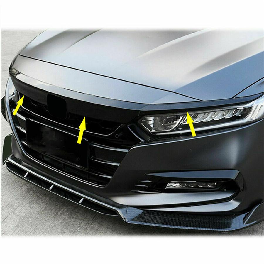 Carbon Fiber Style Front Bumper Grille Sticker For Honda Accord 2018-20