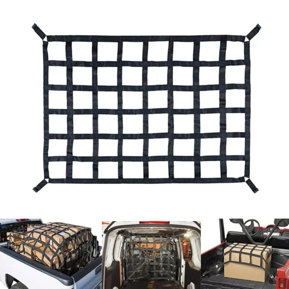 Durable Woven Material Cargo Isolation Net Wear Resistance Rear Cargo Net Driving Safety