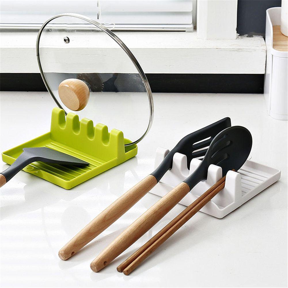 Stove Organizer Cap Shelf Spoon Rest Wall-mounted Pot Lid Holder Pots Cover Rack Spoon Holder