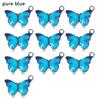 Bracelet Earrings Accessories Handmade Jewelry Animal Pendants Butterfly Charms Blue Enamel