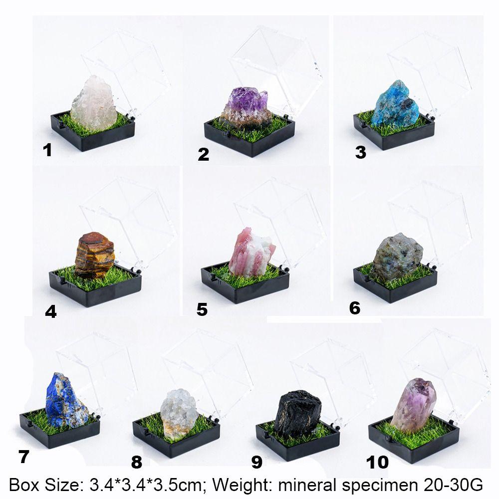 Многоцветный природный минеральный образец неправильной формы кристаллический камень образцы подарки руда коробки