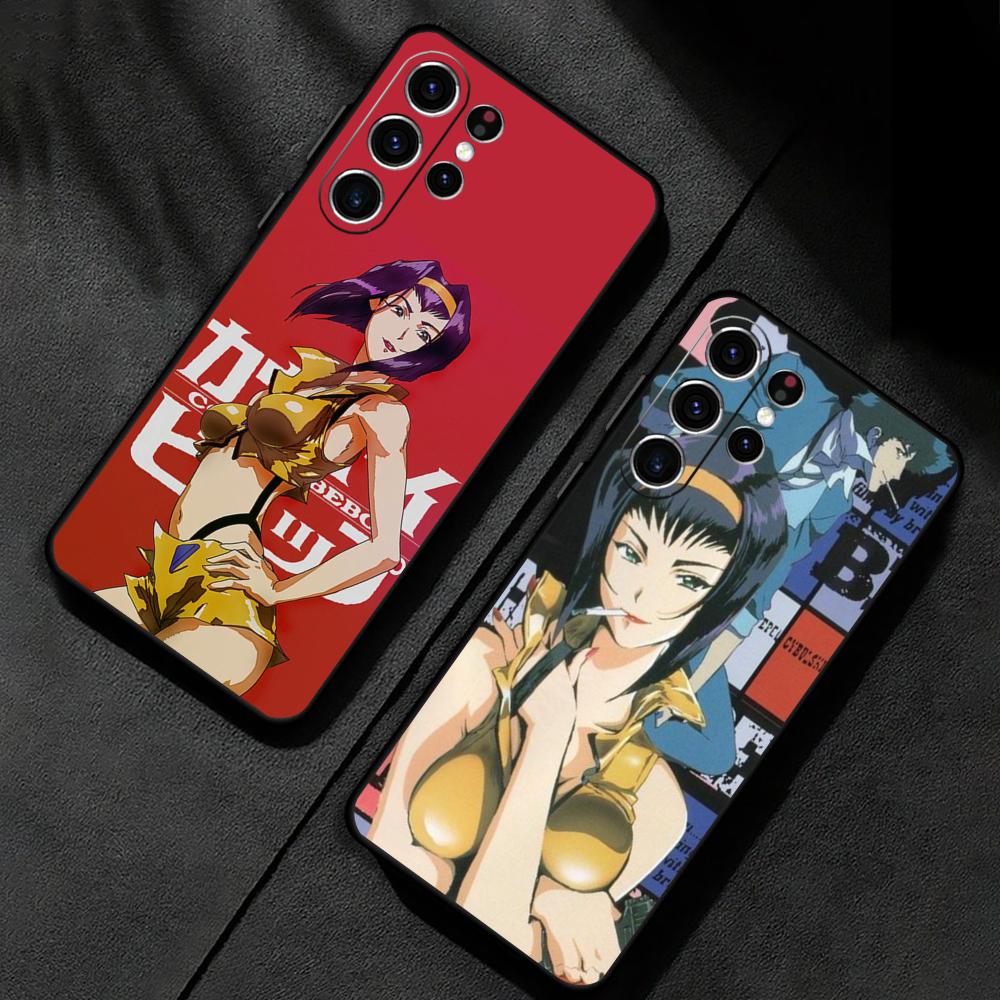 Чехол для телефона Cowboy Bebop Фэй Валентайн для Samsung Galaxy S25 S24 S23 S22 S21 S20 Plus Ultra Note20 Ограниченный Мягкий Черный