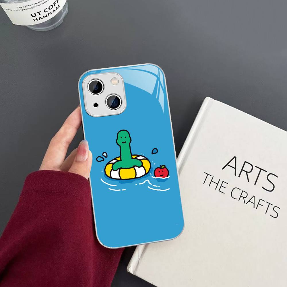 Милые динозавры J-Jog-uman-s Закаленное стекло Для Iphone 14 13 12 11 Pro Mini XS MAX 14Plus X XS XR Чехол