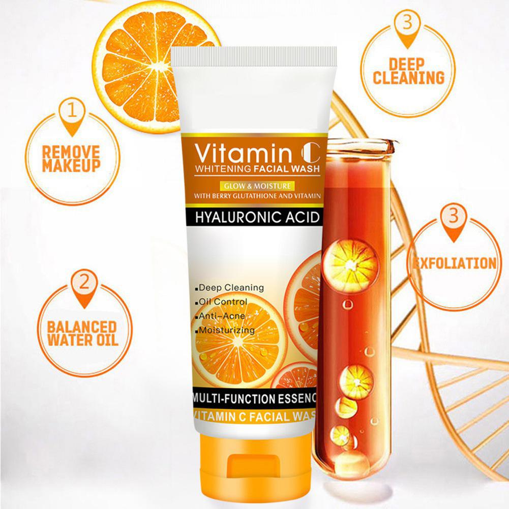 Vitamin C Cleanser Facial Deep Repair Oil Control Moisturizing VC Cleanser Cleansing Skin Care 100g