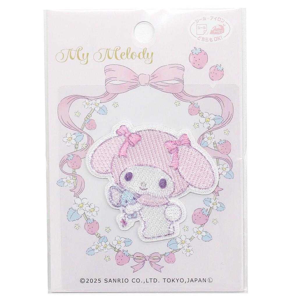 Первопроходцы Sanrio Плюшевая обнимашка Моя Мелоди 1 49 мм x 45 мм Наклейка и нашивка, штука, (ширина) (высота), (Оба термоклеящиеся), SCW601-SCW82