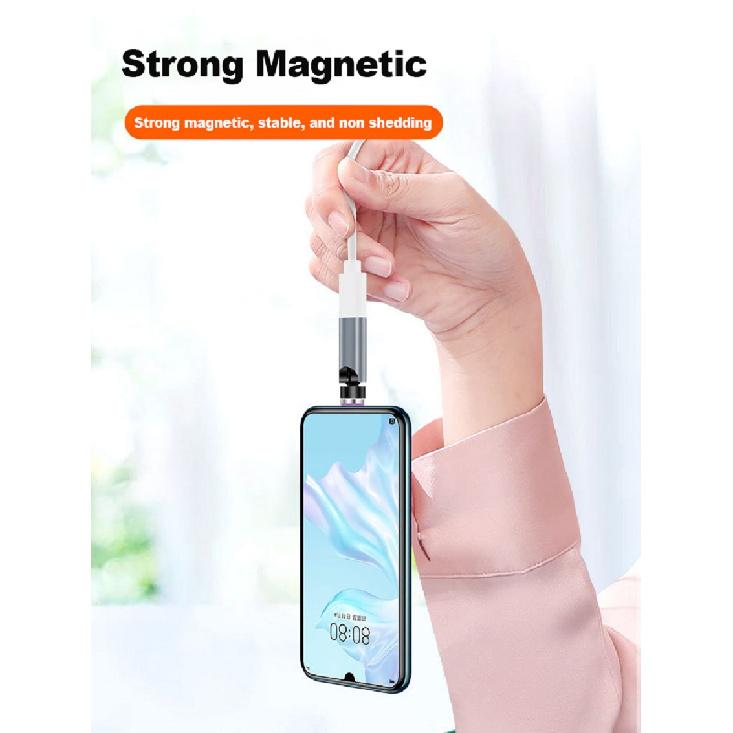 540° Degree Rotating Magnetic Wire Fast Charging PD 5A Adapter For Mobile Phone Accessories Type-C Data Transfer Cable Connector 5