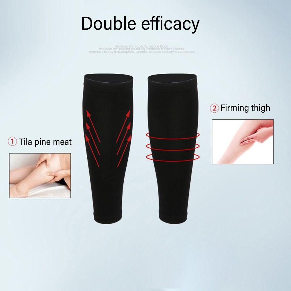 1 Pair Nylon Footless Compression Socks Elastic Leg Sleeves Shin Splint & Calf Protector  Standing