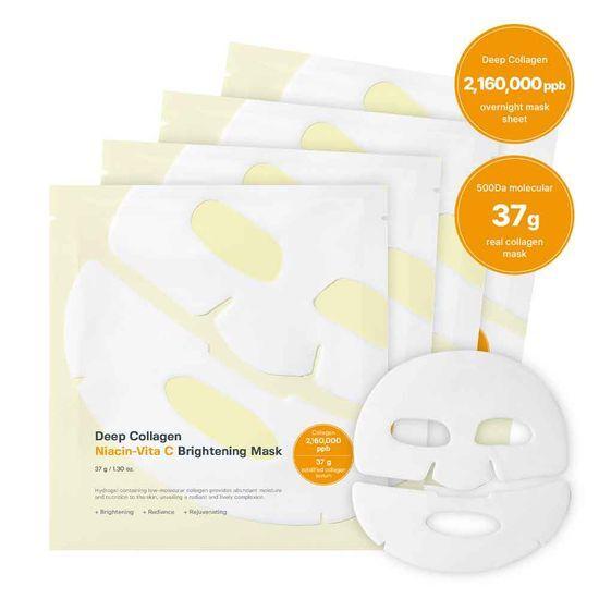 Ingredient Editor Deep Collagen Niacin Vita C Brightening Mask 4 шт.