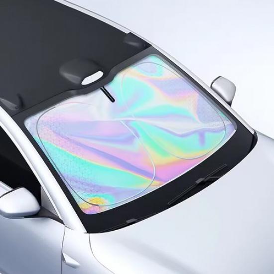 Складной чехол-шторка для лобового стекла автомобиля из ткани Оксфорд, защита от солнца, козырек, защита от УФ-лучей