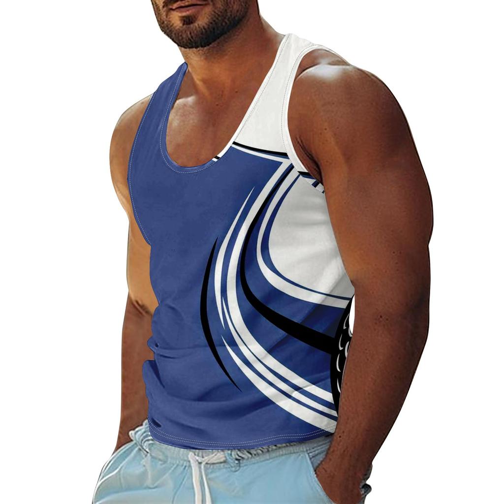 Мужская летняя пляжная майка для серфинга, повседневная дышащая майка без рукавов, свободная майка с принтом