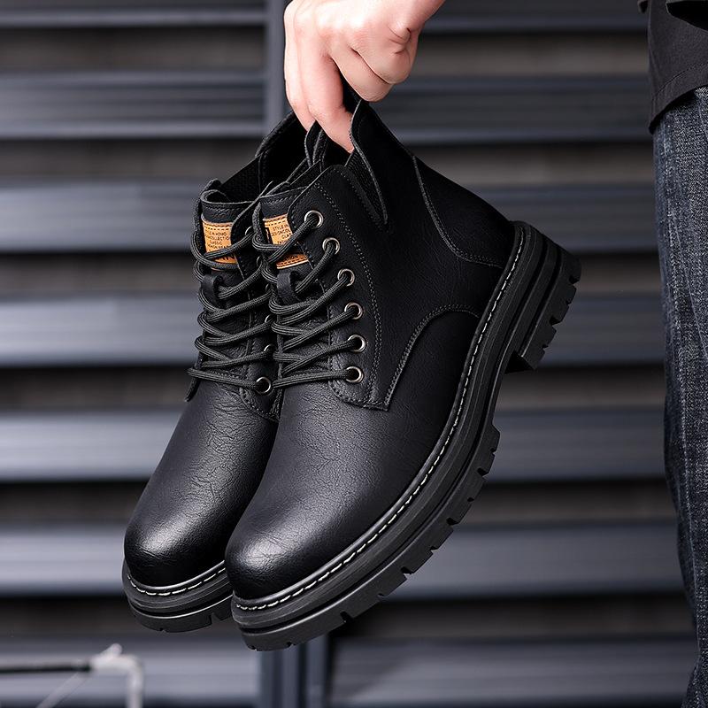 Мужские ботинки Мартин осень-зима высокие хлопковые ботинки мужские ботинки ретро повседневные рабочие сноубутсы 2025