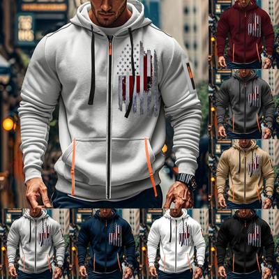 Мужская спортивная повседневная толстовка с капюшоном, кардиган с капюшоном на молнии, многокарманное пальто с капюшоном