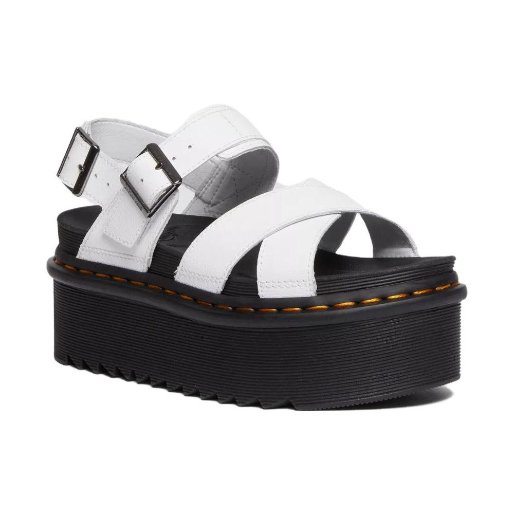 Dr. Martens Leather Thick Sole Open Toe Fashion Sandals Women Sandals White 30717100