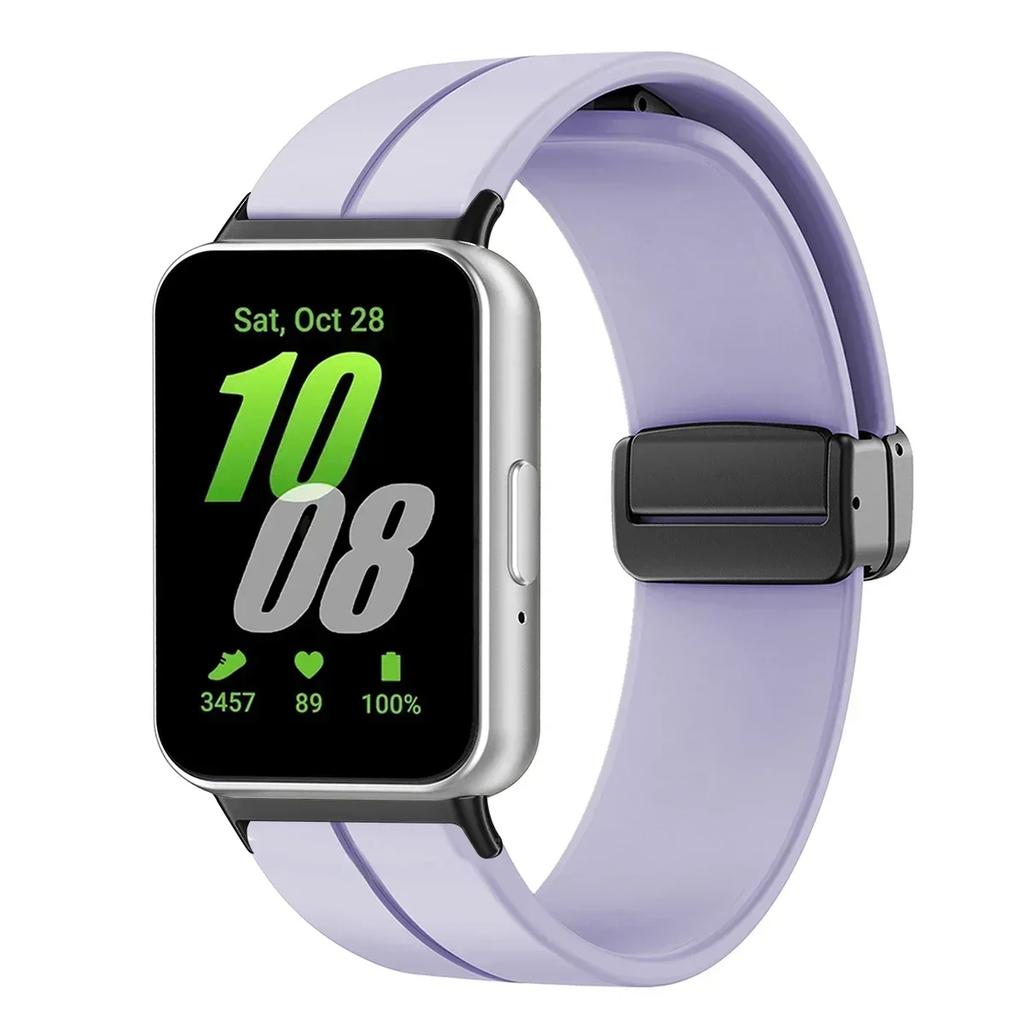 Silicone Strap For Samsung Galaxy Fit3 Watch Band Magnetic Buckle Wristband For Samsung Galaxy Fit 3 Bracelet Replacement Correa