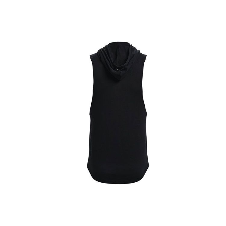 Under Armour Спортивный жилет с капюшоном и буквенным узором без рукавов, мужские топы, черный цвет 1365215-001