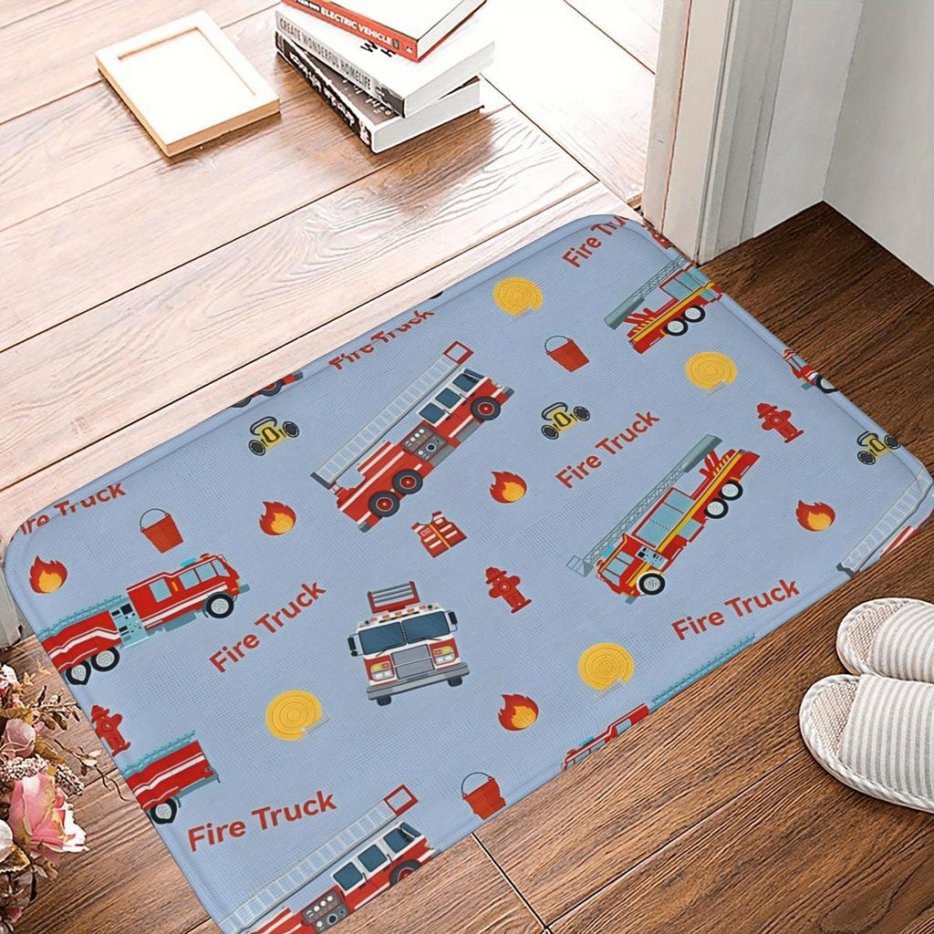 1PC Vintage Motorcycle Rider Kitchen Rug Non-Slip Door Mat Pop design Bathroom Rug Bath Mat Carpet for Home Sink Laundry Decor