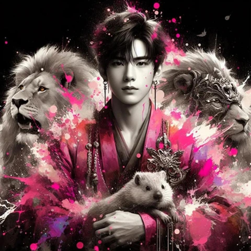 Новый круглый квадратный алмазный мозаичный художественный портрет 5d Diy алмазная живопись лев красивый мальчик вышивка крест набор украшение для дома