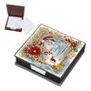 5D DIY PU Diamond Painting Notecard Box with 160 Sheets Paper Self Adhesive Crystal Note Box Xmas Pattern for Home Office