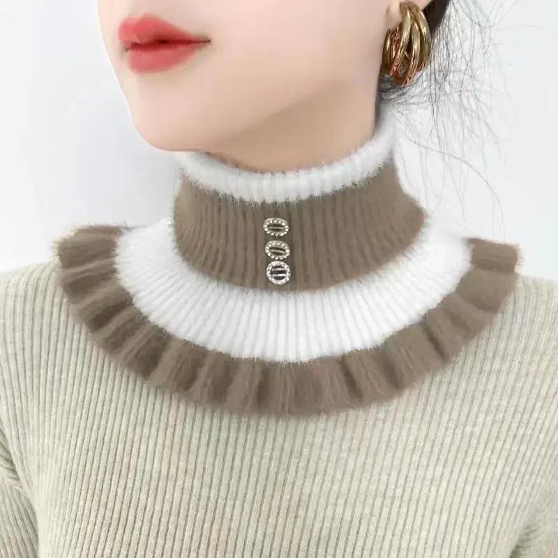 2025 New Beautiful Neckerchief for Woman Winter Comfortable Detachable Collar Outdoor Windproof Protective Neckerchief