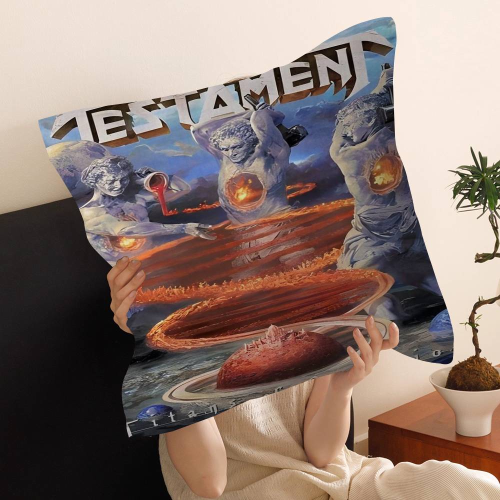Популярная Металл-Группа T-Testament Наволочка Мультяшный Подарок Чехол для Подушки Спальня Дом Диван Стул Сиденье Декор Чехол для Подушки