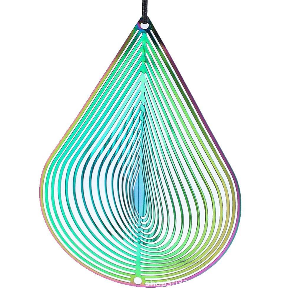 Gradient Color Wind Spinner Catcher 3D Dynamic Rotating Wind Chimes Funny Wind Chime Pendant Party