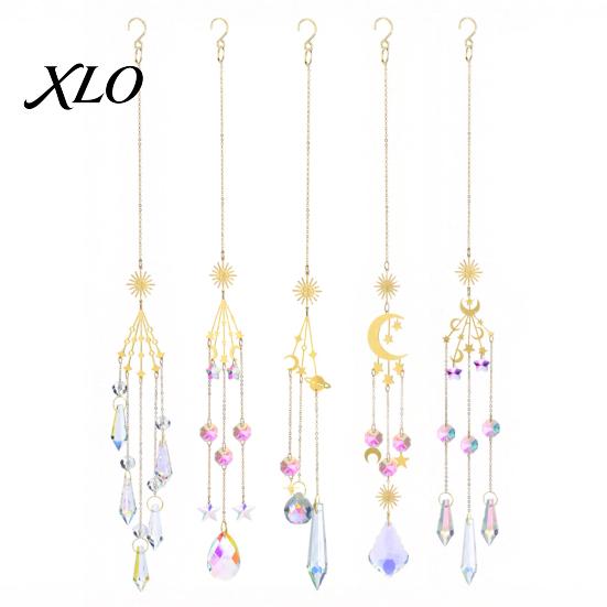 Sophisticated Balcony Decor Crystal Suncatcher, Rainbow Maker Prism Hanging Wind Chime, Pendant Boho Room Decoration for Window, Balcony, Garden,