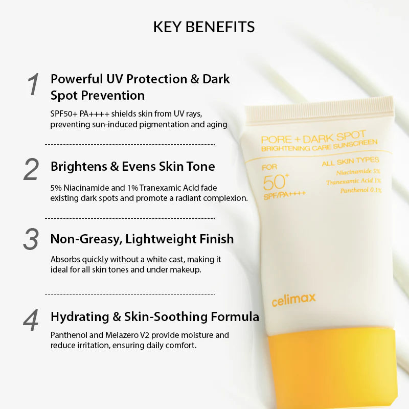Pore+Dark Spot Brightening Care Suncreen SPF50+/PA++++ 50ml