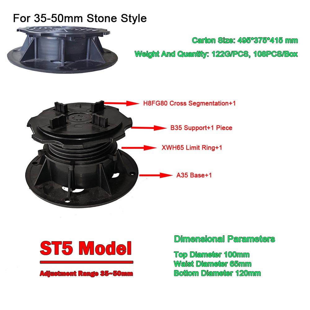 1/2Pcs Eliminate Slope Difference Decking Support Pedestal Set Deck Support Base for Wood WPC Metal