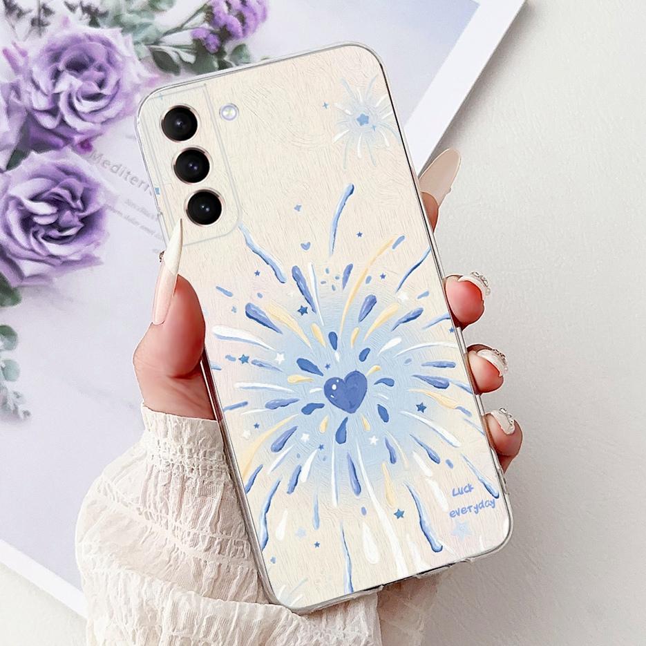 Чехол для Samsung Galaxy S21 FE S21 Plus, чехол с рисунком «Цветы», мягкий тонкий чехол для телефона, для Samsung S21 Ultra S 21 S21+