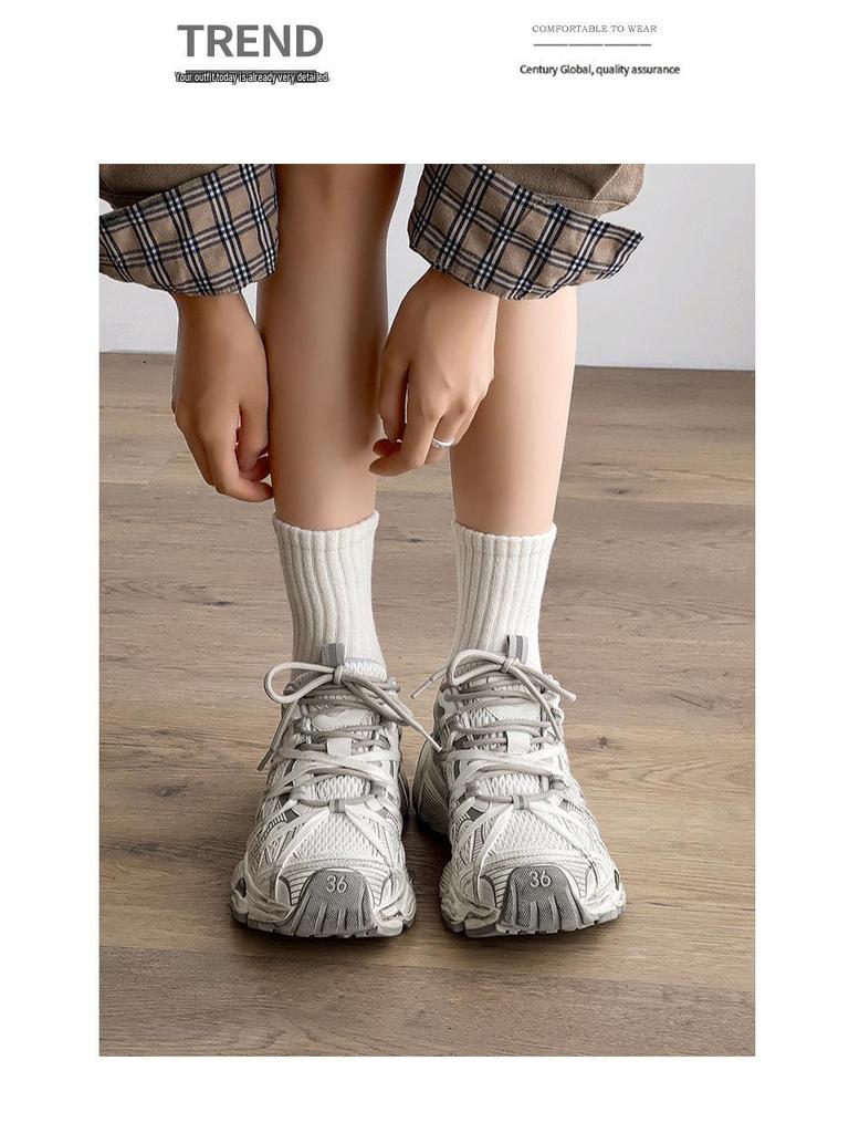 Men's 7CM Height Boost Sneakers: 2025 Casual Dad Shoes with Thick Soles