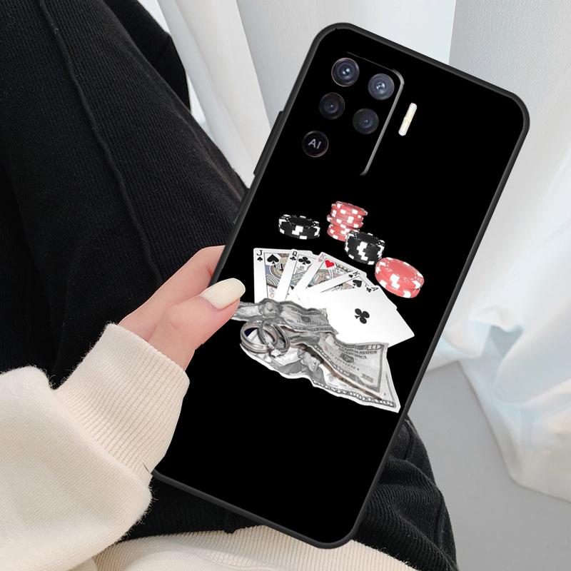 Кейс для телефона Oppo A40 A60 A80 A5 Pro A15 A16 A17 A57 A77 A94 A74 A54 A76 A96 A18 A38 A58 A78 A98 с изображением пиковой дамы