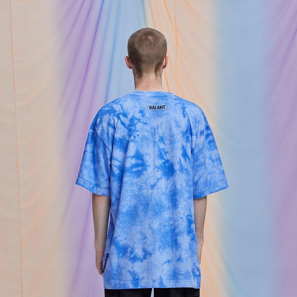 Футболка с карманом и мини-логотипом BALANT Marbling - Синий