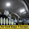 Для Ford Kuga 2 Escape 2012 2013 2014 2015 2016 2017 2018 2019 6 шт. светодиодных ламп для перчаточного ящика автомобиля, лампочек для номерного знака, лампочек для багажника