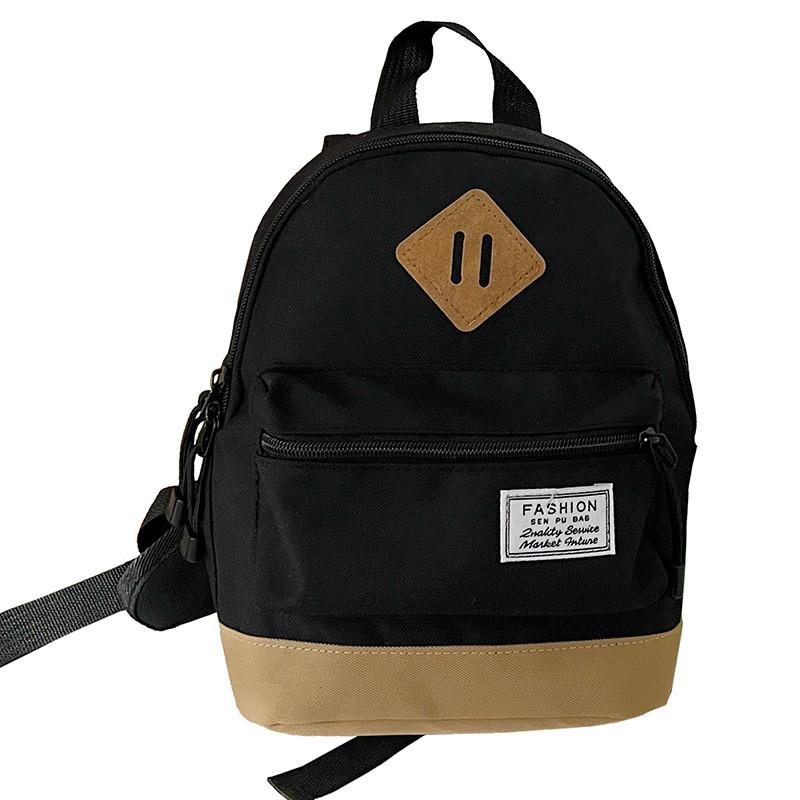 Unisex Canvas Backpack For Preschool Outings Schoolbag Fashion Lightweight Gift