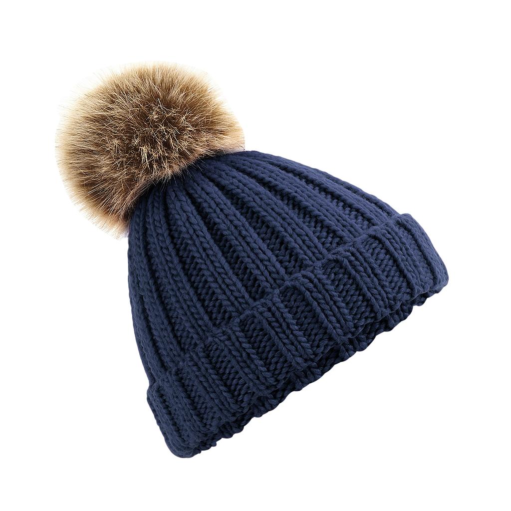 Beechfield Childrens/Kids Pom Pom Knitted Beanie