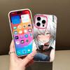 Arknights Grani Jelly Двухслойный Чехол для Мобильного Телефона Розово-Красный для iPhone 17 16 15 14 13 12 11 Air Pro Max Plus Защитный
