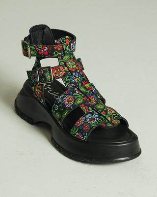 Босоножки 2455 36 черные кожа