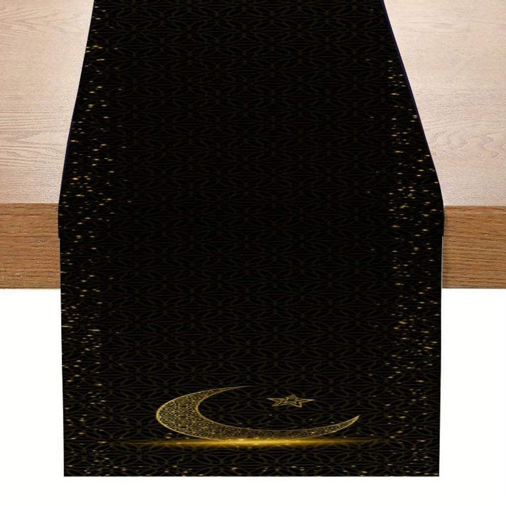 Рамадан Ид Мубарак Декоративная скатерть Домашняя вечеринка Праздничный звездный стол Атмосфера Пыльное небо P2U0