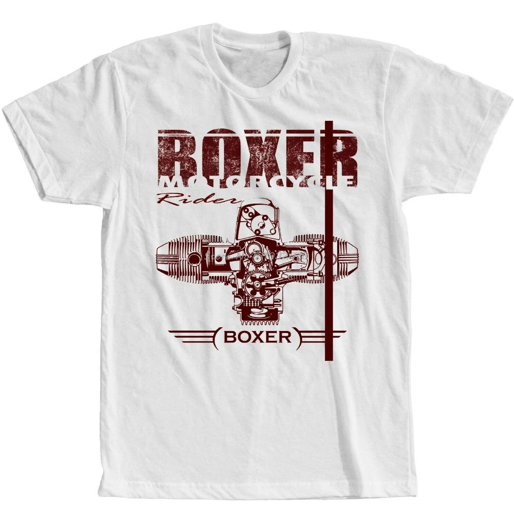 Boxer Motorcycle Engine Motorrad Racing T-Shirt Fashion Short-Sleeve Casual Tee Shirt Men Cotton Tshirt Streetwear Harajuku