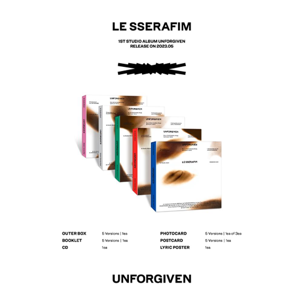 LE SSERAFIM UNFORGIVEN [КОМПАКТНАЯ версия] вкл.. КПОП МЕРЧ Фотокарточка
