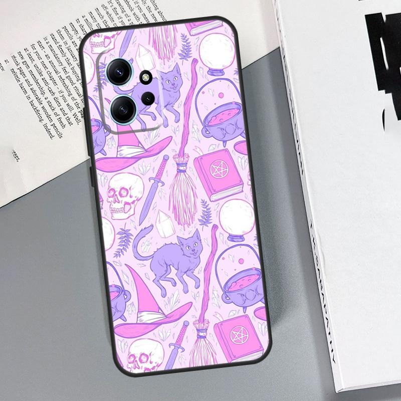 Чехол 'Черная кошка-ведьма' для Xiaomi Redmi Note 13 11 10 12 14 15 Pro Plus Чехол для Redmi 15 15C 14C 10C 13C 12C