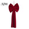 Soft Velvet Tree Toppers Large Burgundy Bow, Giant Hanging Wall Decor for Seasonal Home Accents Wedding Backdrop, Christmas Topper, Bridal Shower