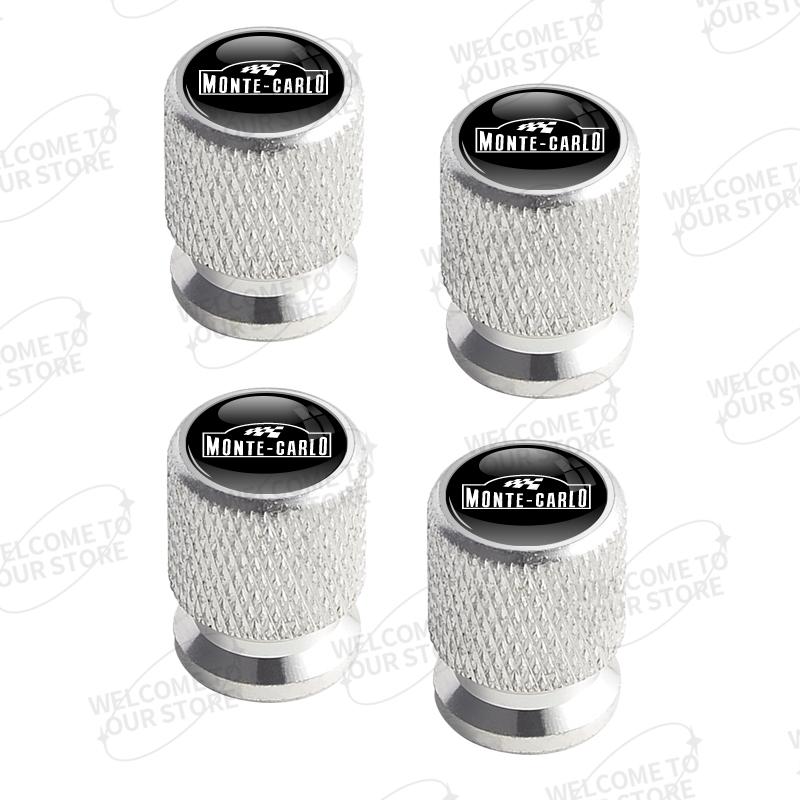 Aluminum For Skoda Monte Carlo Logo Octavia Superb Fabia Sport Line 4pcs Car Decor Wheel Tire Valve Caps Stem Cover Accessories