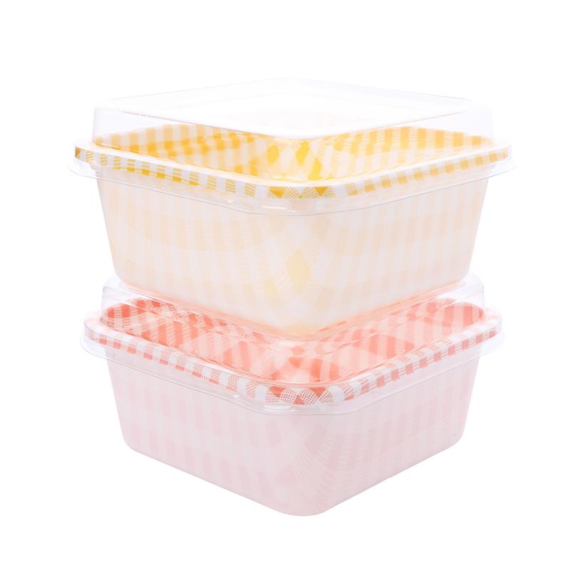 10 шт. пластиковый стаканчик для десерта с муссом для торта, йогуртовый пищевой контейнер с прозрачной крышкой, коробка для упаковки мусса из мелалеуки для торта