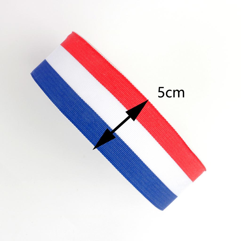 Лента красного, белого и синего цвета своими руками. Трехцветная цветная лента для бутонов. Темно-синяя лента ручной работы.