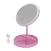 Зеркало для макияжа с подсветкой, плавная регулировка яркости, 3 цвета, подсветка, зеркало для макияжа, 1200 мАч, USB-зарядка